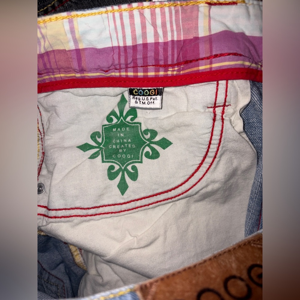 Authentic COOGI - Vintage Blue Jean Shorts with Colorful Signature Stitching - Picture 6 of 9